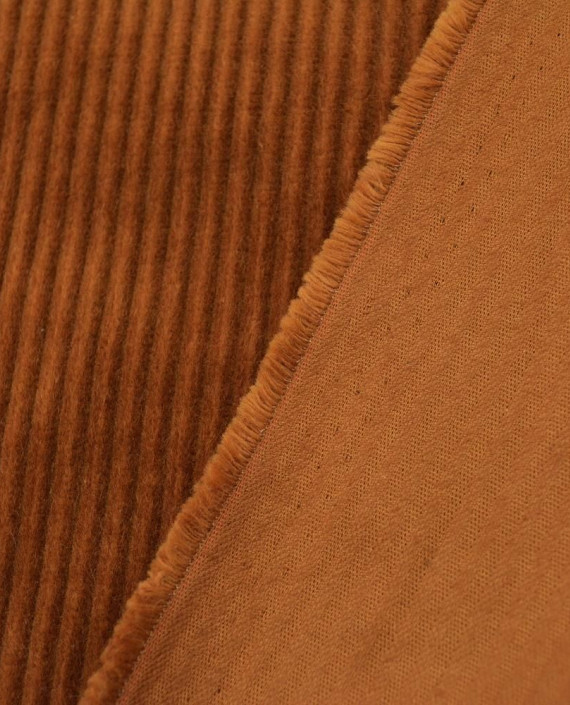 Вельвет Хлопковый 226 цвет коричневый полоска картинка 2