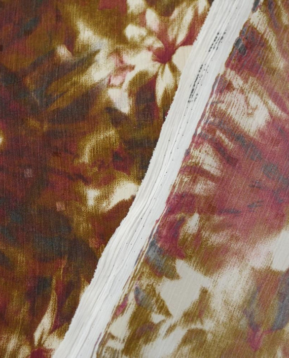 Креп шифон  1116 цвет коричневый абстрактный картинка 2