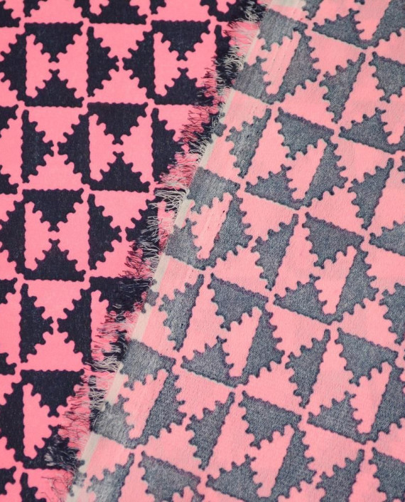 Креп шифон  1138 цвет розовый геометрический картинка 2