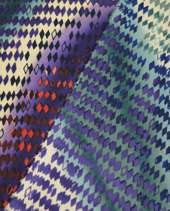 Креп плательный 1150 цвет разноцветный геометрический картинка 2