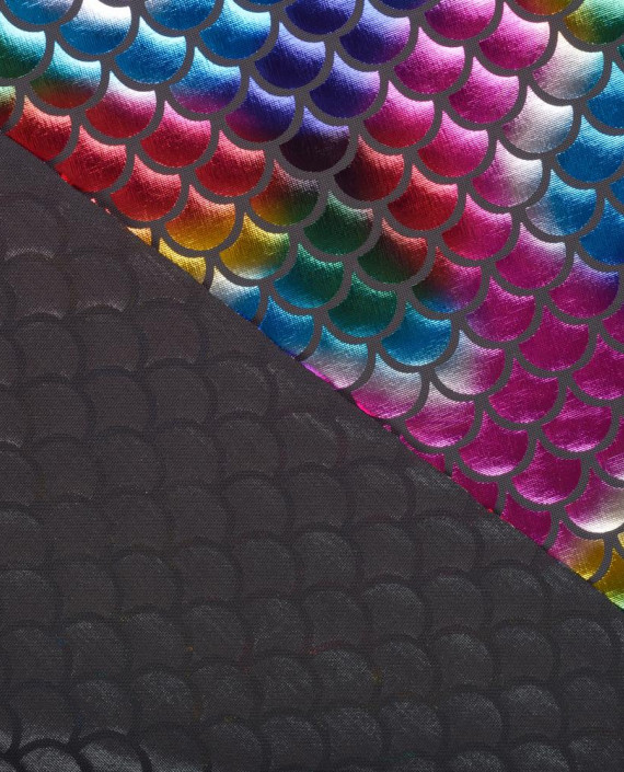 Трикотаж голограмма 071 цвет разноцветный геометрический картинка 2