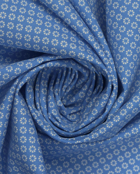 Хлопок рубашечный 3341 цвет синий цветочный картинка