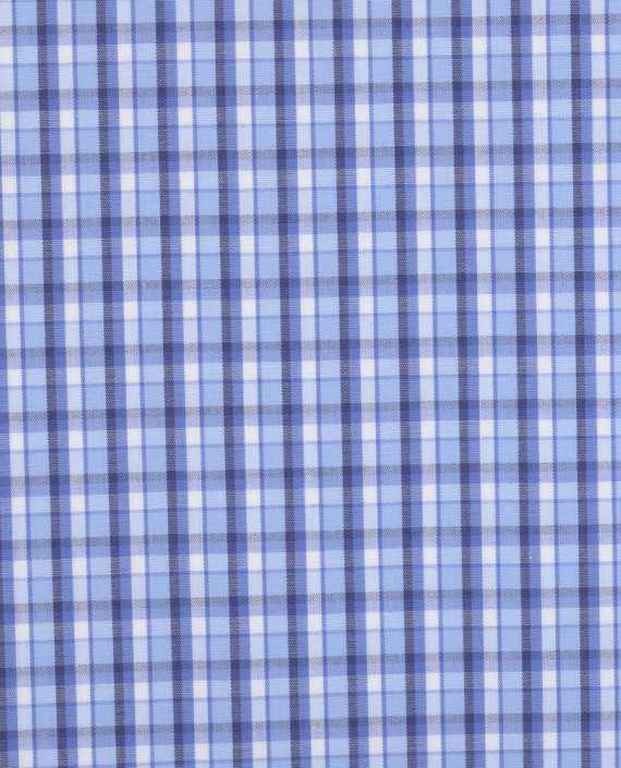 Хлопок рубашечный 3327 цвет синий в клетку картинка 2