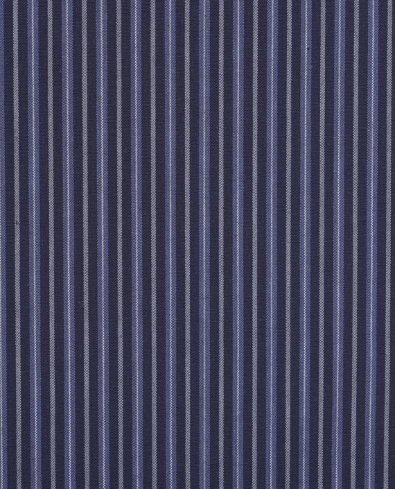 Хлопок рубашечный 3336 цвет синий в полоску картинка 2
