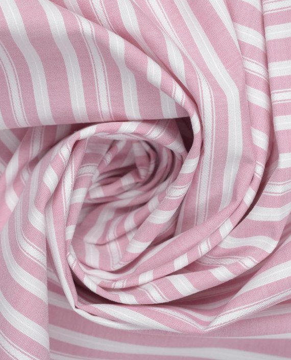 Хлопок рубашечный 3346 цвет розовый в полоску картинка