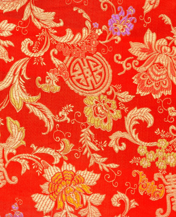 Китайский шелк  0350 цвет разноцветный цветочный картинка 2