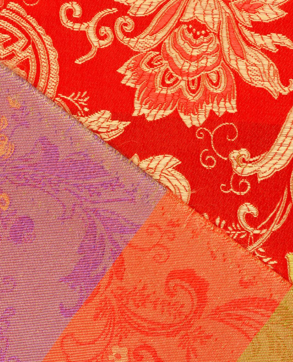 Китайский шелк  0350 цвет разноцветный цветочный картинка 1