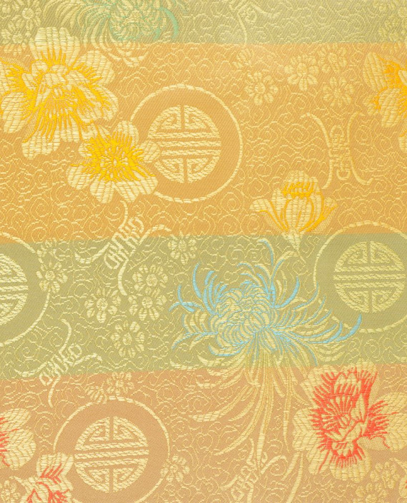 Китайский шелк  0351 цвет разноцветный цветочный картинка 2