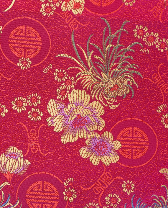 Китайский шелк  0352 цвет разноцветный цветочный картинка 2