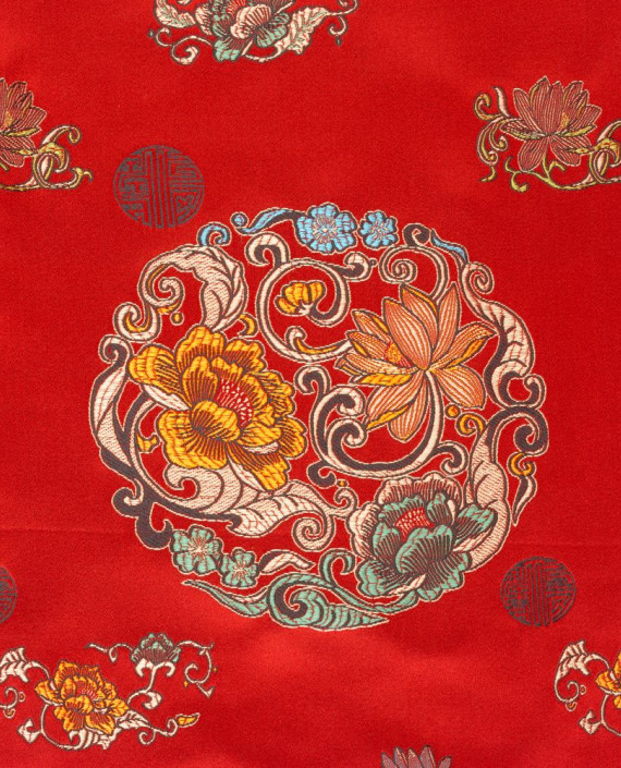 Китайский шелк  0358 цвет разноцветный цветочный картинка 2