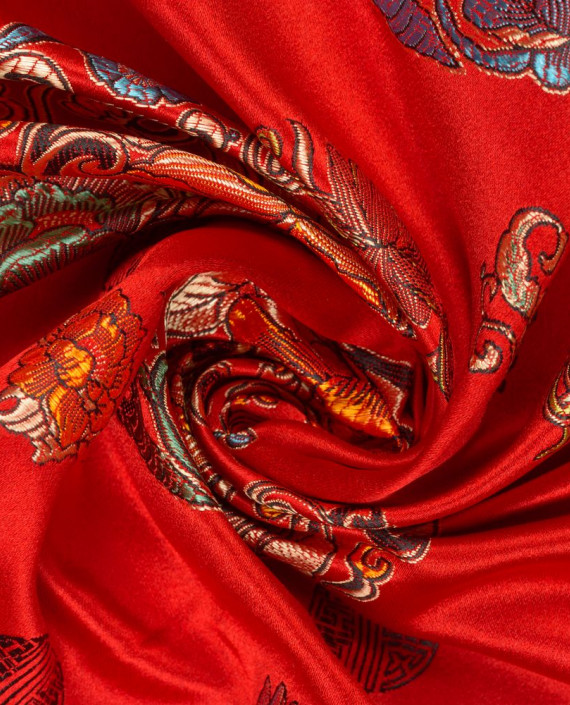 Китайский шелк  0358 цвет разноцветный цветочный картинка