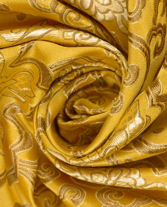 Китайский шелк  0370 цвет золотой абстрактный картинка