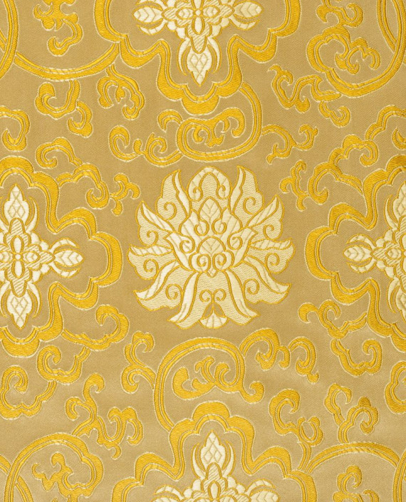 Китайский шелк  0372 цвет золотой абстрактный картинка 2