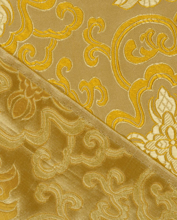 Китайский шелк  0372 цвет золотой абстрактный картинка 1