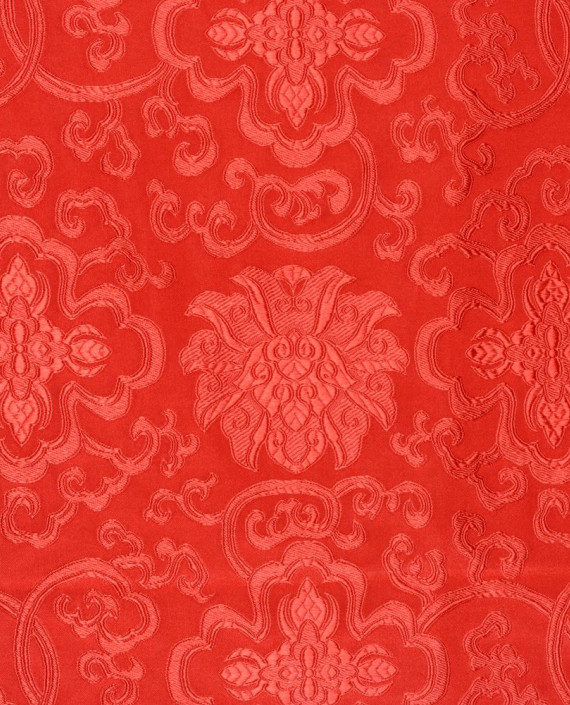 Китайский шелк  0375 цвет красный абстрактный картинка 2