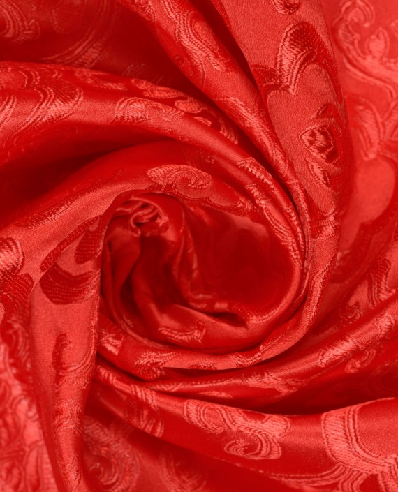 Китайский шелк  0375 цвет красный абстрактный картинка