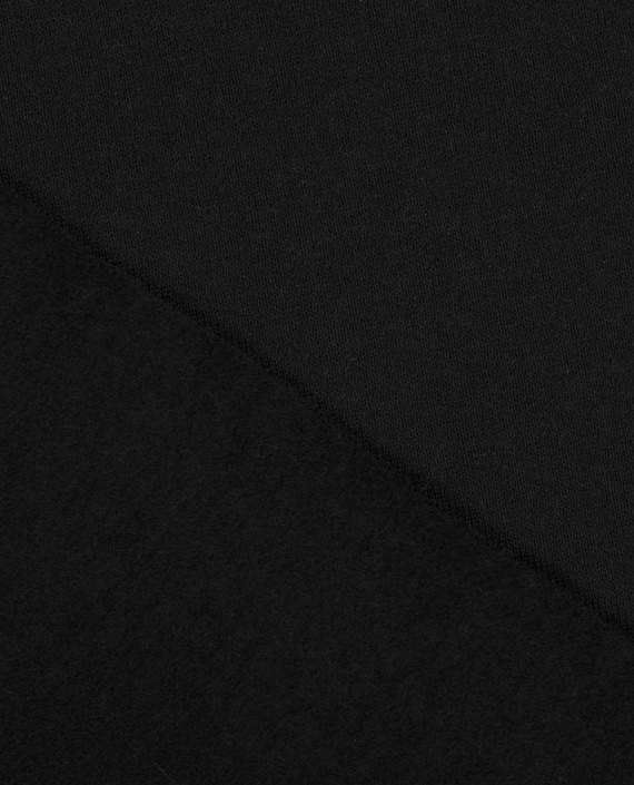 Трикотаж Футер 3-х нитка с начесом 3365 цвет черный картинка 1