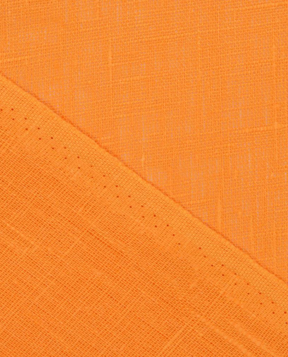 Лён костюмный 1015 цвет оранжевый картинка 1