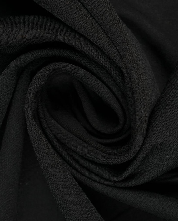 Последний отрез 1м Поливискоза костюмная 10207 цвет черный картинка