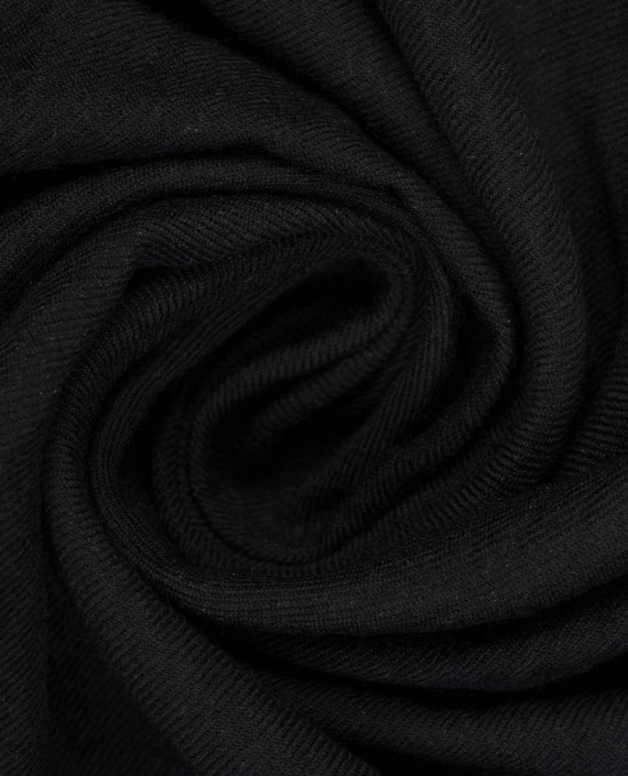 Последний отрез 0.8м Шерсть костюмная 12828 цвет черный картинка