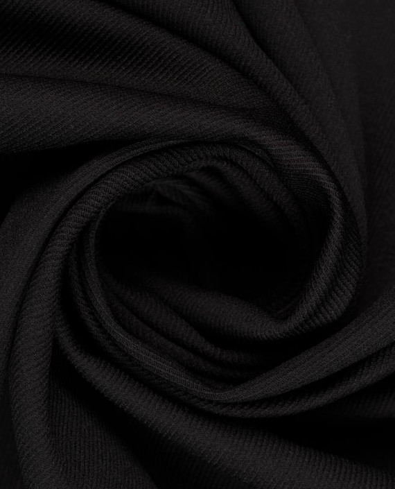 Последний отрез 1м Поливискоза костюмная 10215 цвет черный картинка