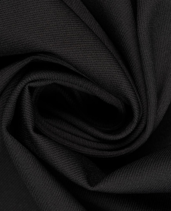 Последний отрез 1м Поливискоза костюмная 10214 цвет черный картинка