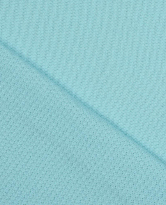 Ткань Трикотаж Пике 0960 цвет голубой картинка 2