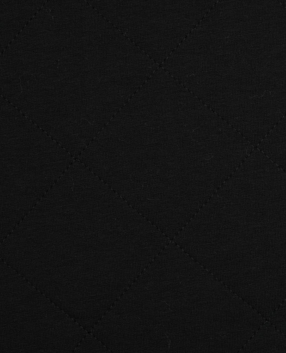 Трикотаж футер стеганный с подкладкой 3706 цвет черный картинка 2