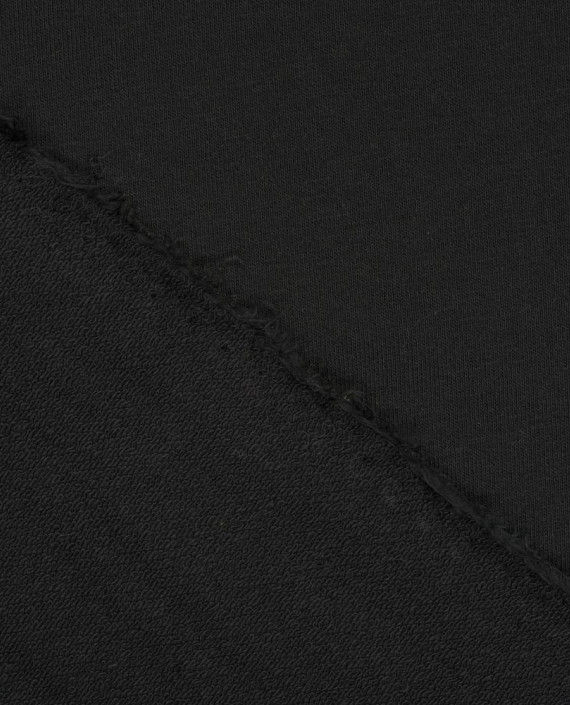 Трикотаж Футер 2-х нитка петля 412 цвет черный картинка 1