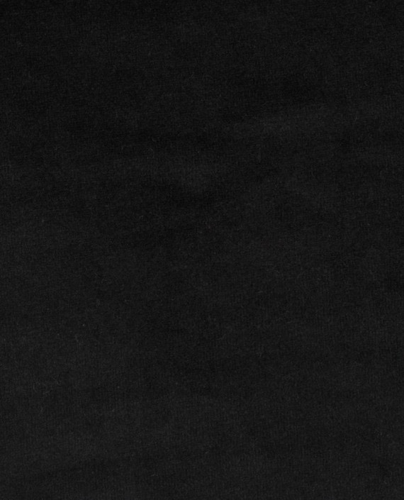 Бархат стрейч хлопковый 370 цвет черный картинка 2