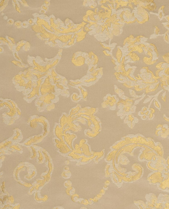 Портьерная ткань 075 цвет золотой цветочный картинка