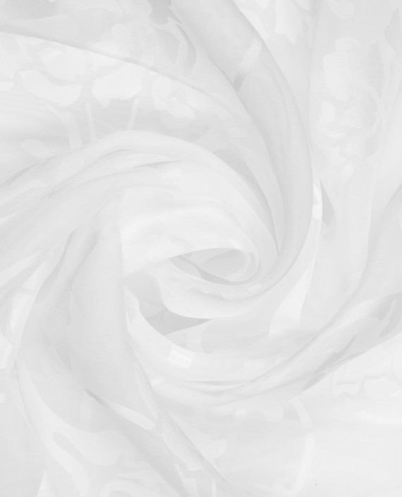 Тюль с принтом 119 цвет белый абстрактный картинка 2