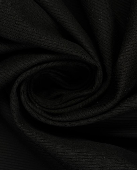 Хлопок костюмный 3729 цвет черный в полоску картинка