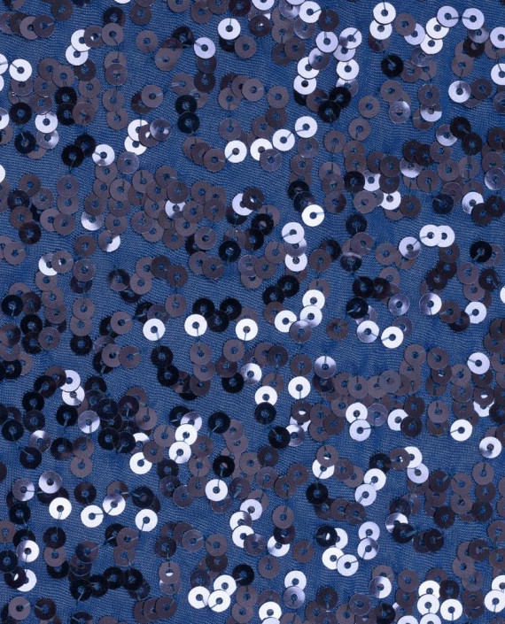 Трикотаж с пайетками 3786 цвет синий картинка 2