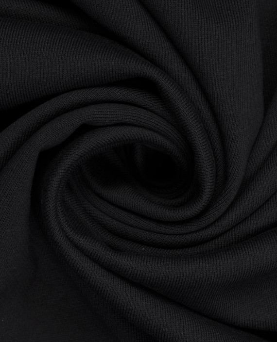 Трикотаж футер 3-х нитка петля 3788 цвет черный картинка