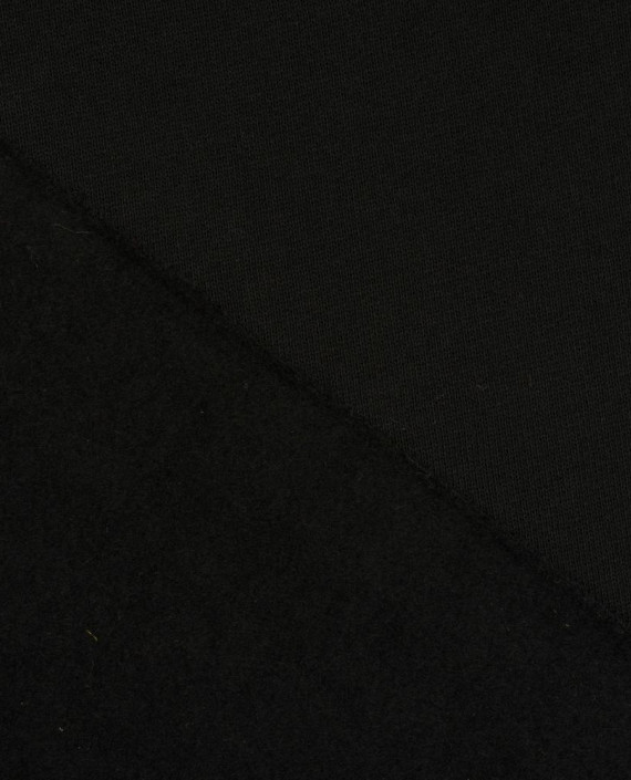 Последний отрез 1м Трикотаж Футер 3-х нитка с начесом 13754 цвет черный картинка 1