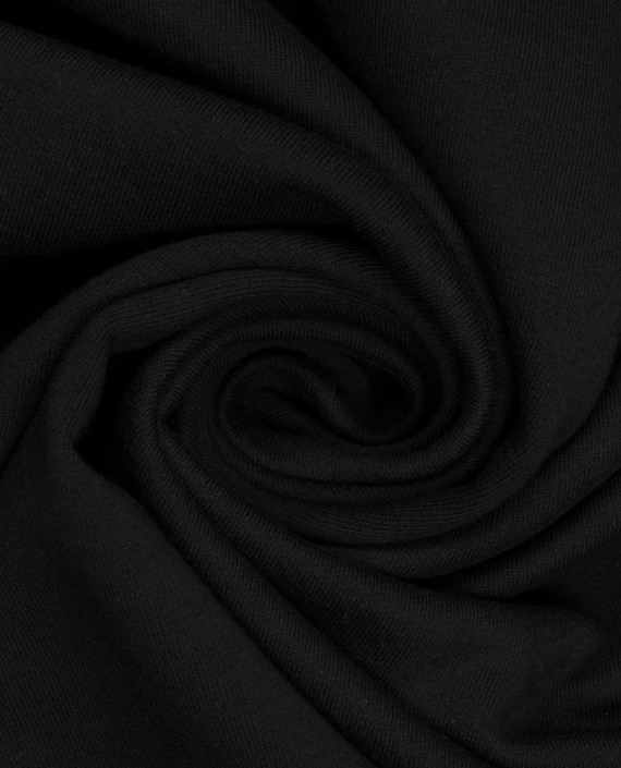 Трикотаж Футер 3-х нитка с начесом 3754 цвет черный картинка