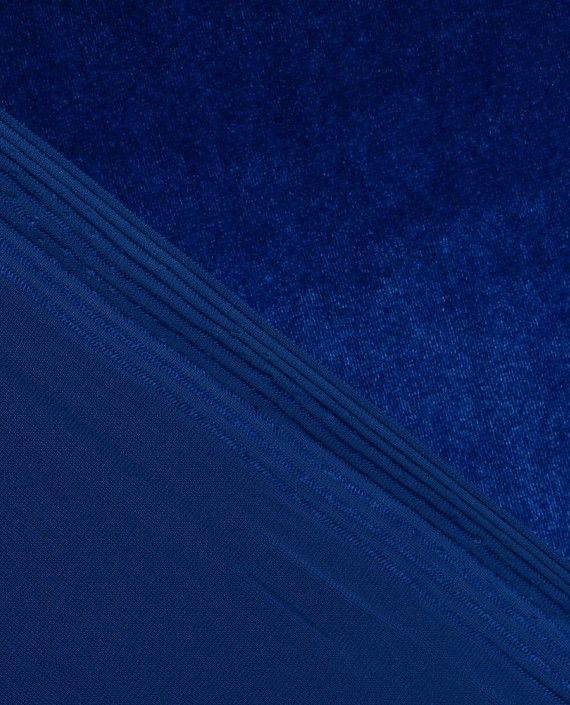 Последний отрез 1.4м Ткань Бархат-стрейч 1213 цвет синий картинка 1