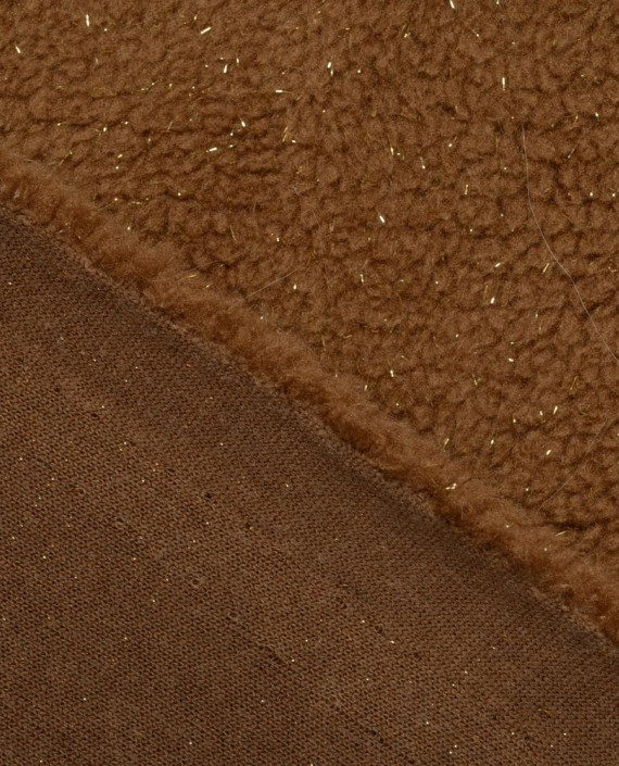 Искусственный мех с люрексом 0427 цвет коричневый картинка 1