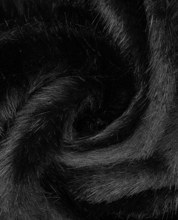 Искусственный мех 0421 цвет черный картинка