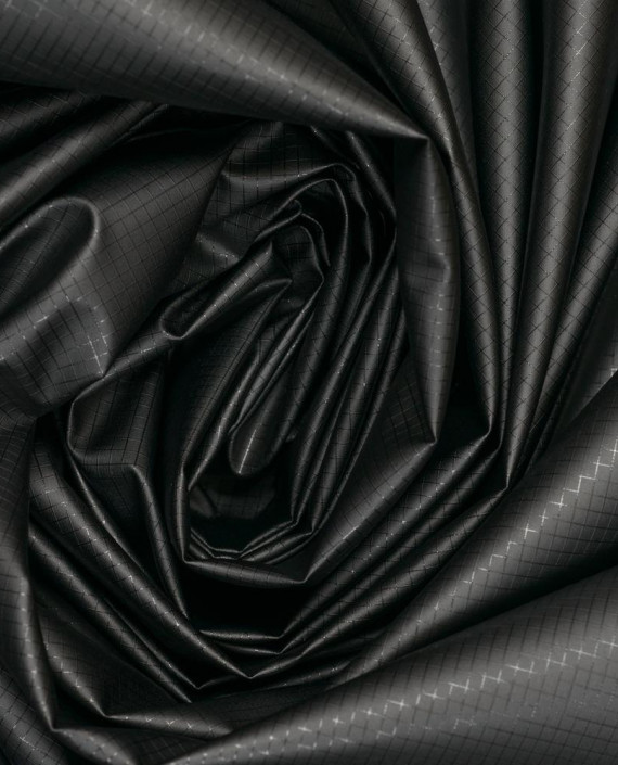 Ткань курточная 1309 цвет черный в клетку картинка