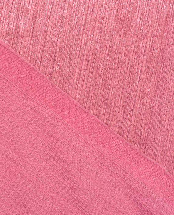Трикотаж с напылением 097 цвет розовый полоска картинка 1