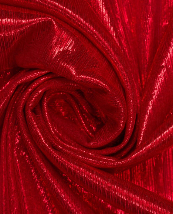 Трикотаж с напылением 092 цвет красный полоска картинка
