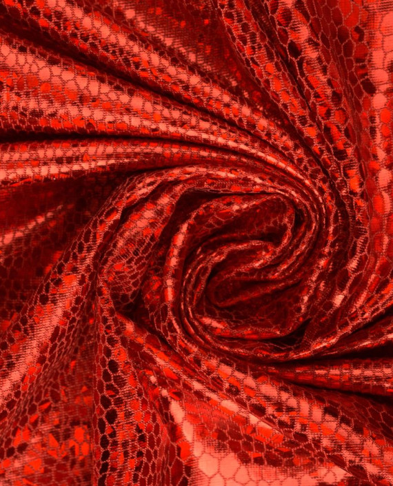 Трикотаж Голограмма 043 цвет красный картинка