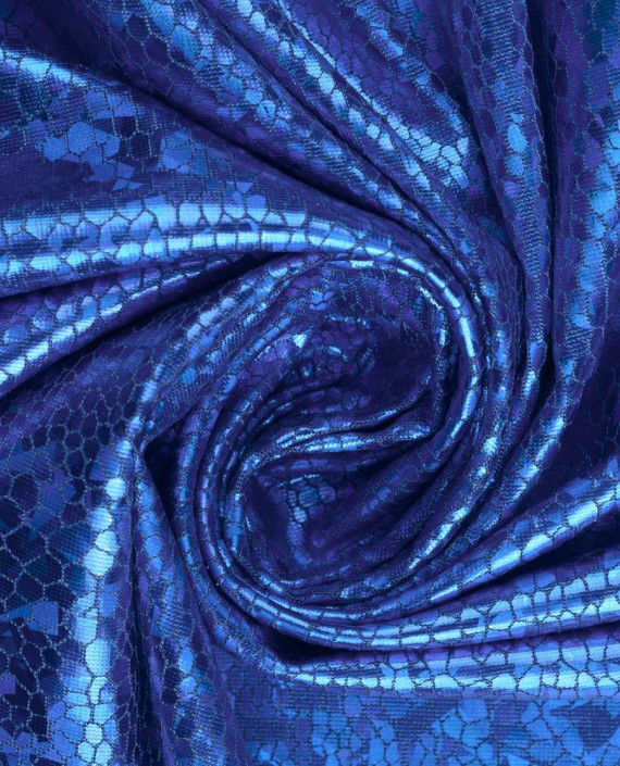 Трикотаж Голограмма 038 цвет синий картинка