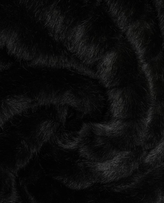 Искусственный мех 0446 цвет черный в полоску картинка