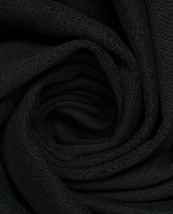 Трикотаж футер 3-х нитка петля 3832 цвет черный картинка