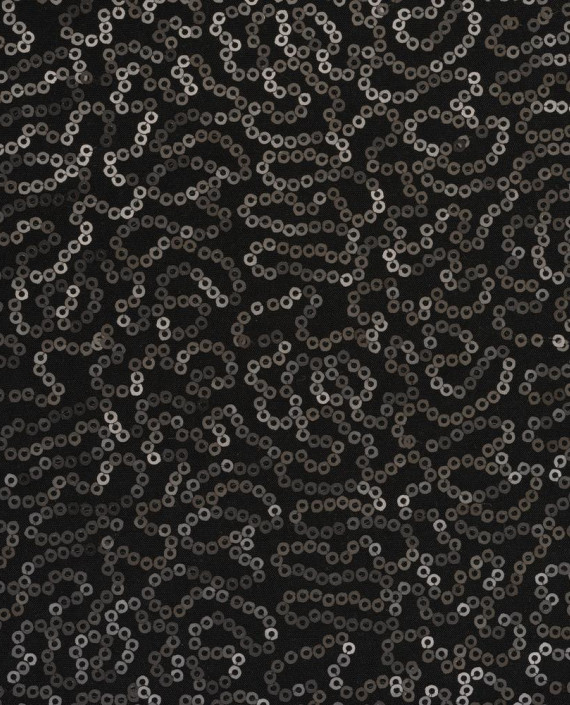 Ткань Трикотаж с пайетками 464 цвет черный картинка 2