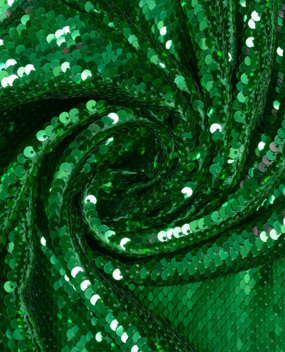 Пайетки двухсторонние на атласе 0075 цвет зеленый картинка