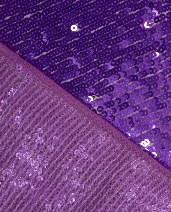 Пайетки двухсторонние на сетке 0068 цвет фиолетовый картинка 1